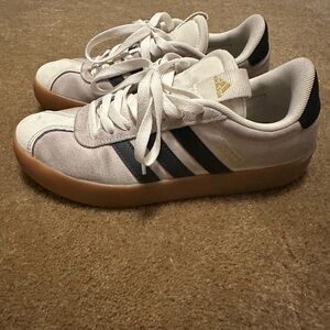 Adidas Classic White and Navy Sneakers